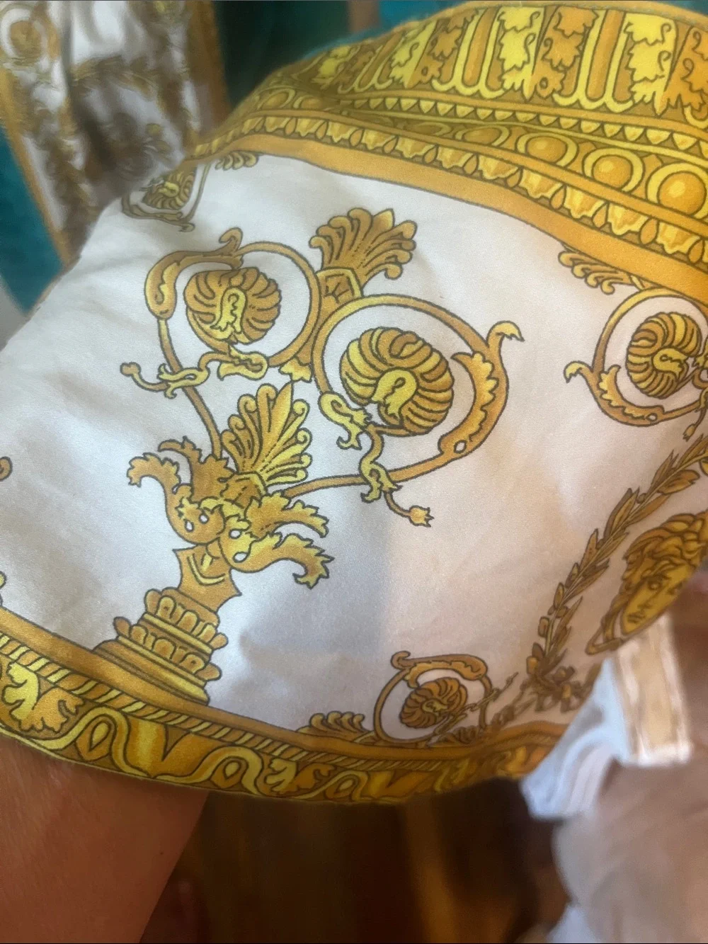 Versace Turquoise Textured Terry Robe - Picture 3 of 4